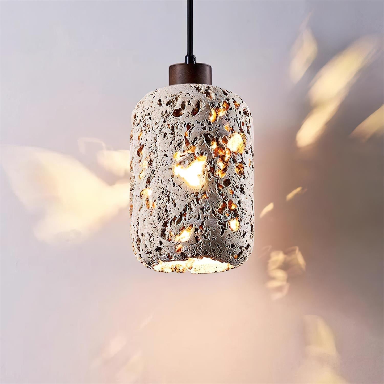 Eryno Lampe Suspension en Béton et Travertin - Neutralighting