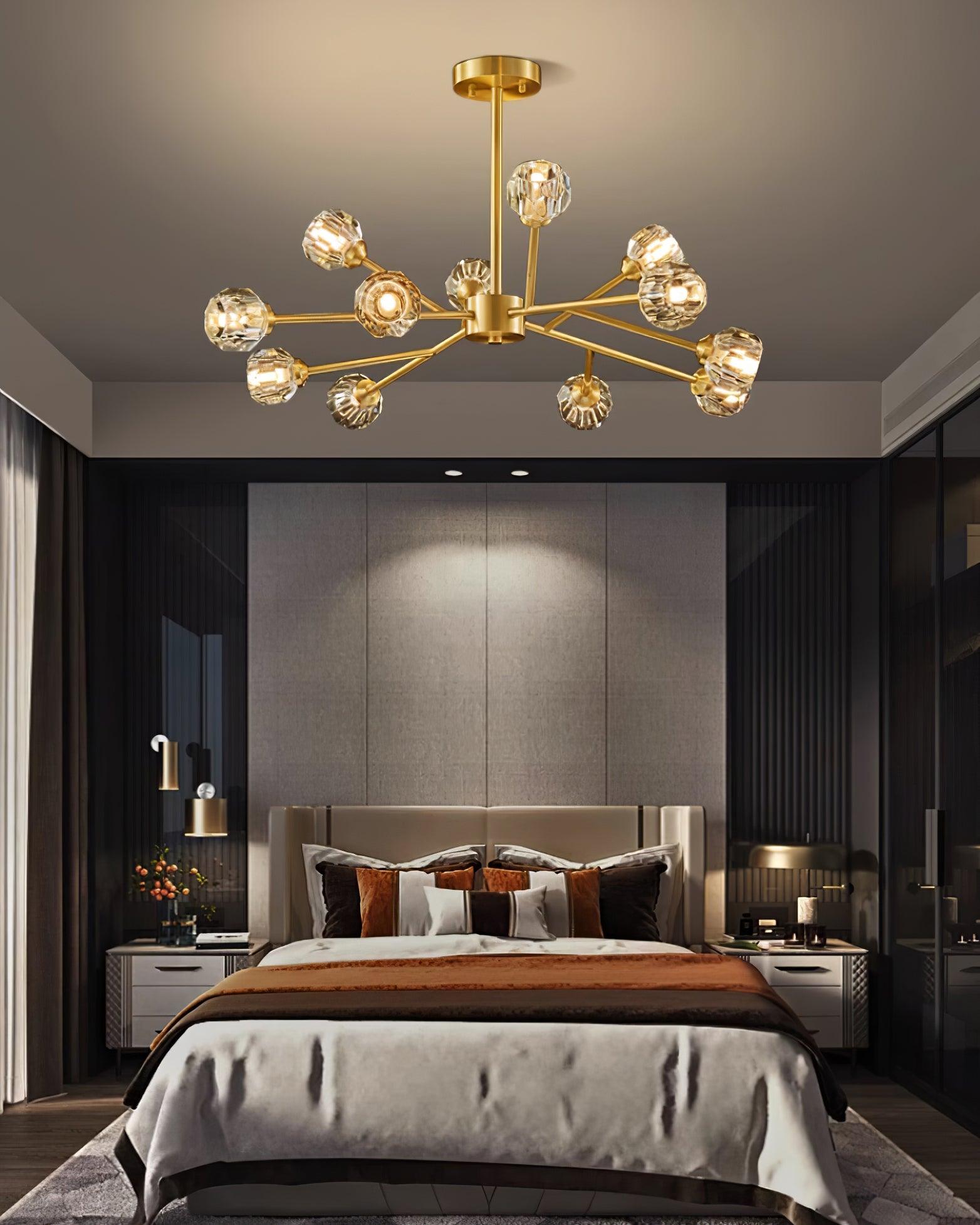 Kristy Lustre Boule de Cristal Laiton Élégance - Neutralighting