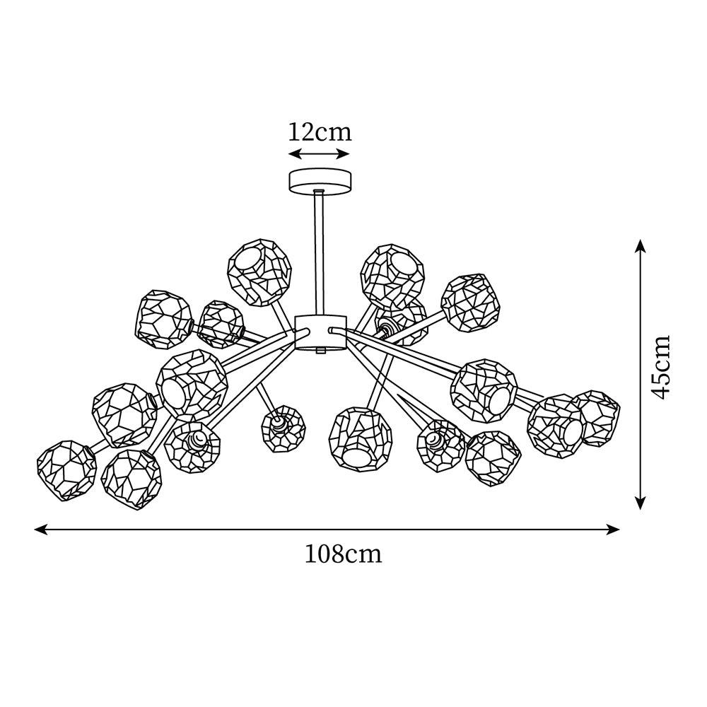 Kristy Lustre Boule de Cristal Laiton Élégance - Neutralighting