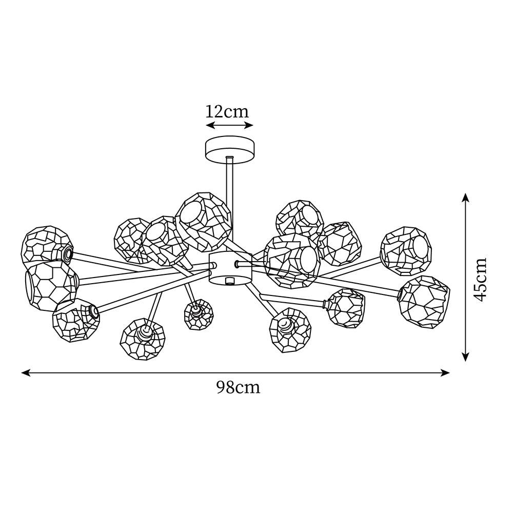 Kristy Lustre Boule de Cristal Laiton Élégance - Neutralighting