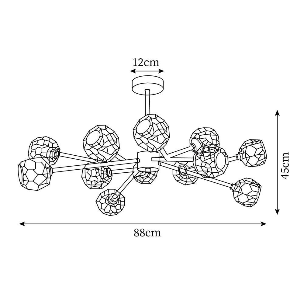 Kristy Lustre Boule de Cristal Laiton Élégance - Neutralighting