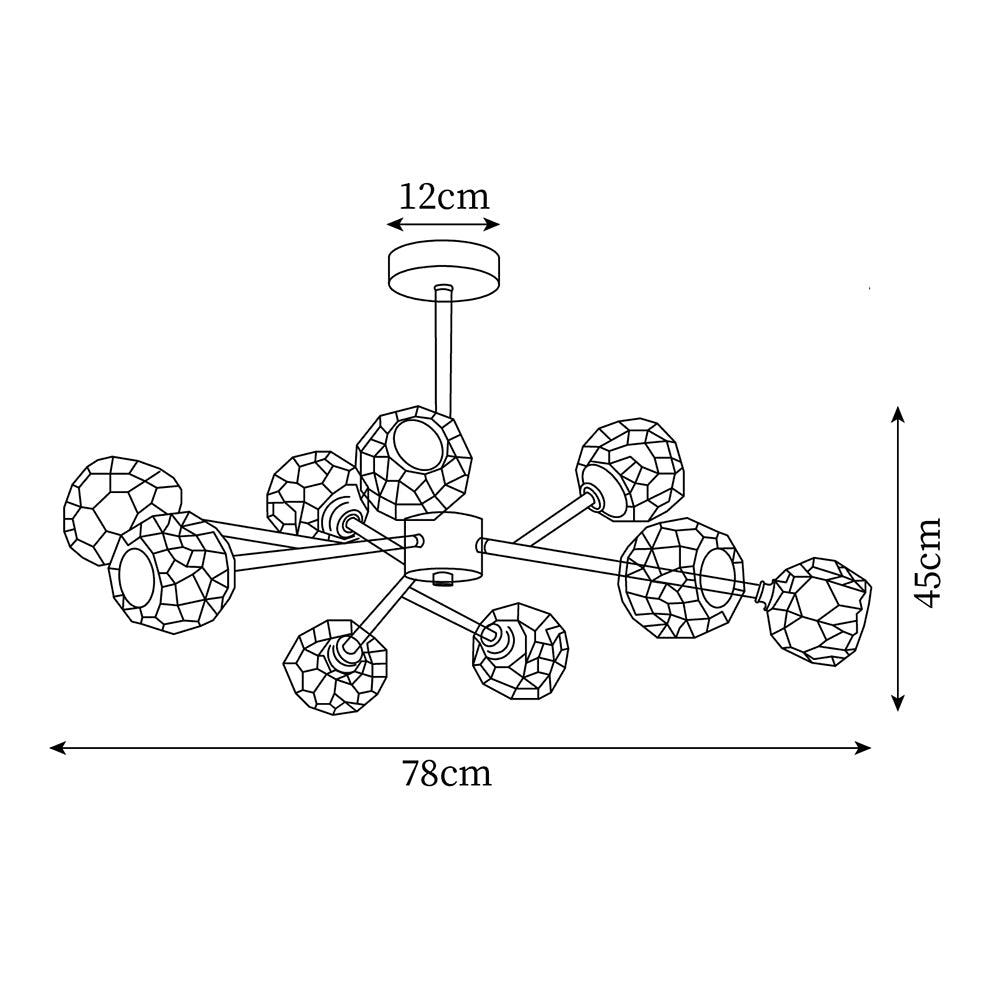 Kristy Lustre Boule de Cristal Laiton Élégance - Neutralighting