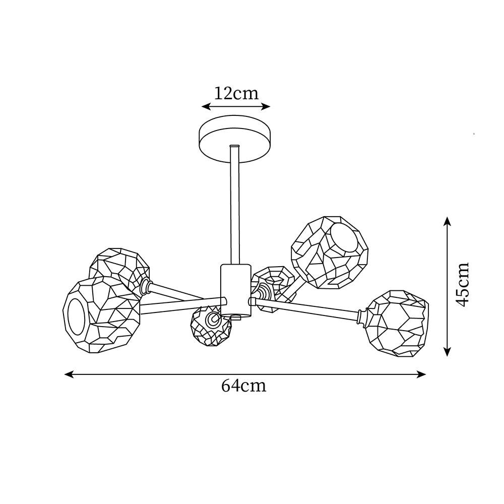 Kristy Lustre Boule de Cristal Laiton Élégance - Neutralighting