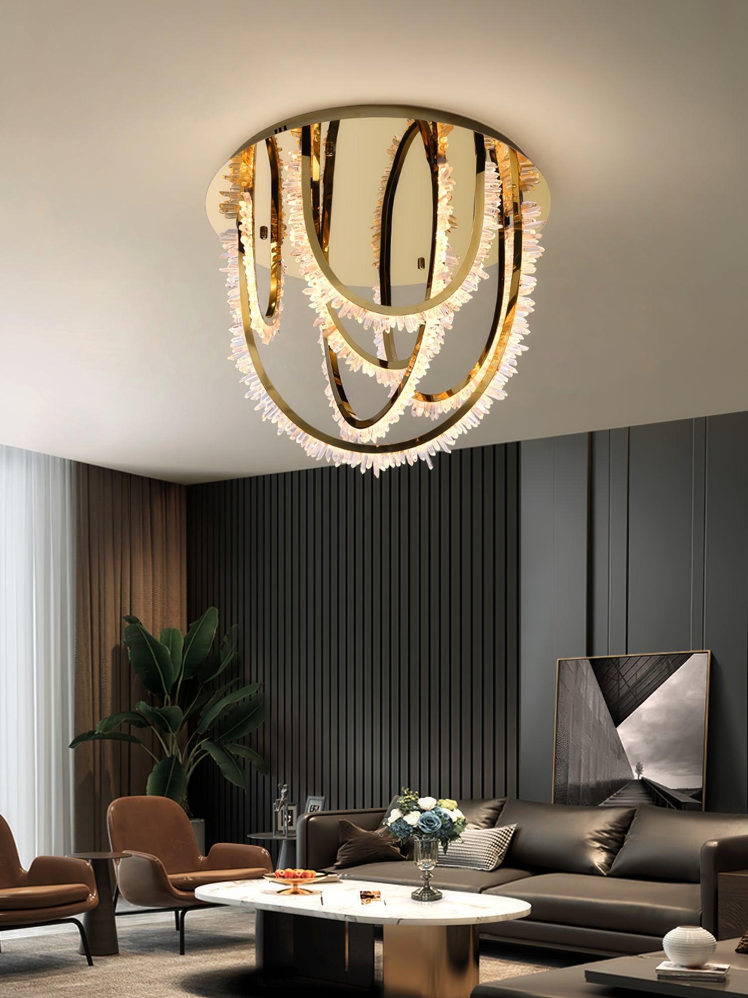 Crystal Individual Creativity Corde Metal Crystal Ceiling Light - Blowlighting