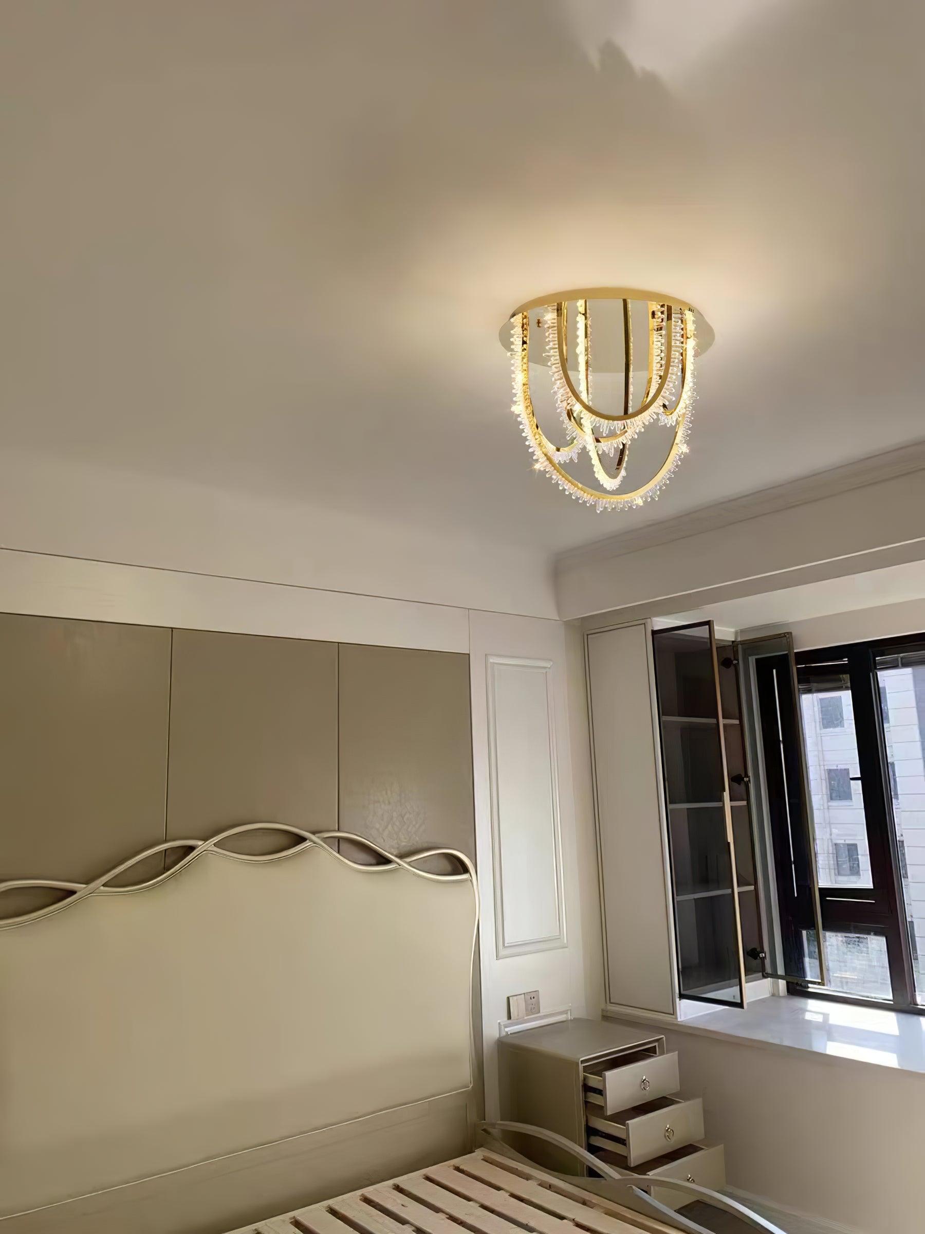 Crystal Individual Creativity Corde Metal Crystal Ceiling Light - Blowlighting