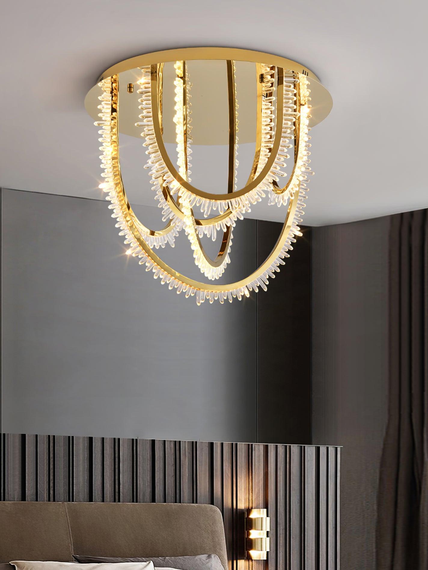 Crystal Individual Creativity Corde Metal Crystal Ceiling Light - Blowlighting