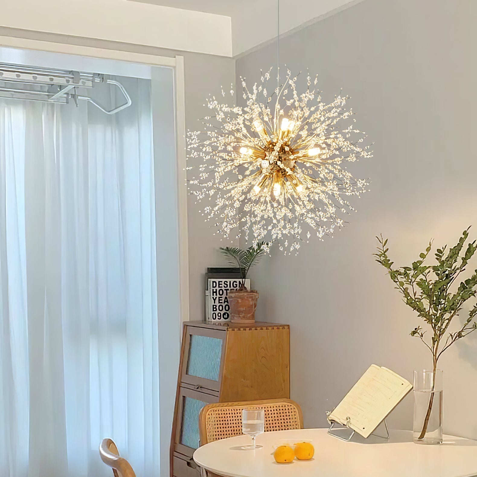 Lustra Chandelier Cristal Pissenlit avec Cristaux - Neutralighting
