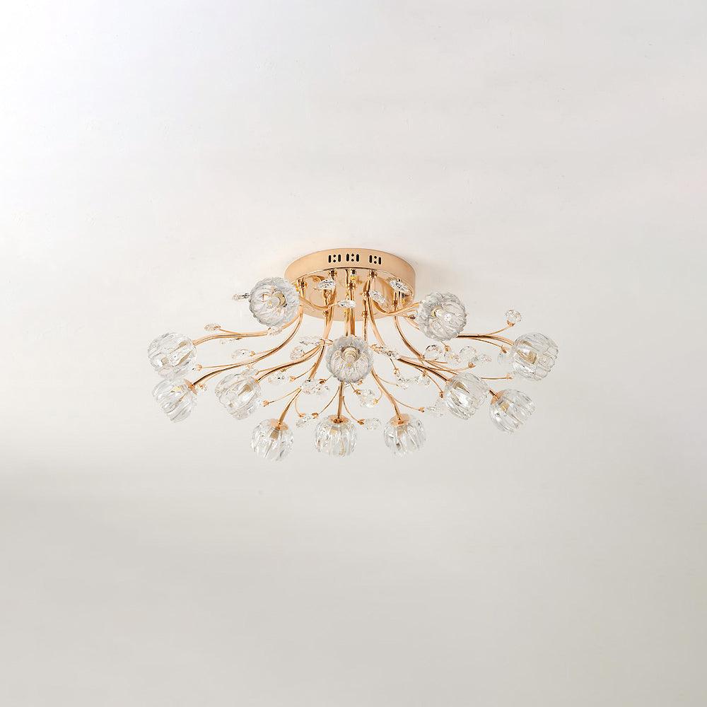 Aballs Postmoderne Luxe Fleur Cristal Plafonnier - Neutralighting