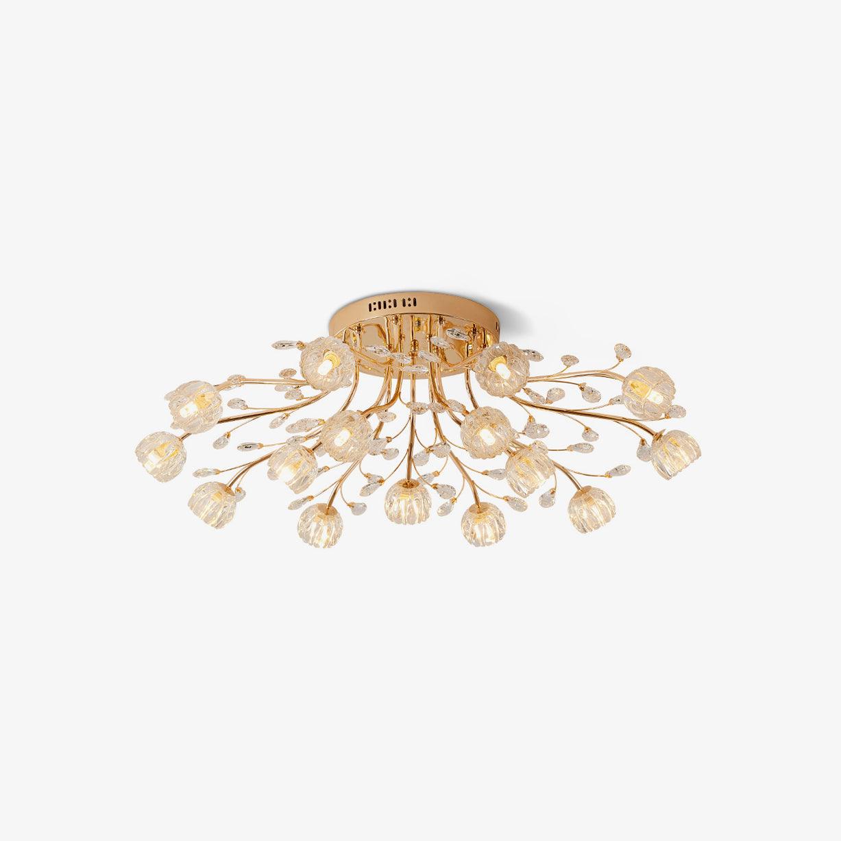 Aballs Postmoderne Luxe Fleur Cristal Plafonnier - Neutralighting