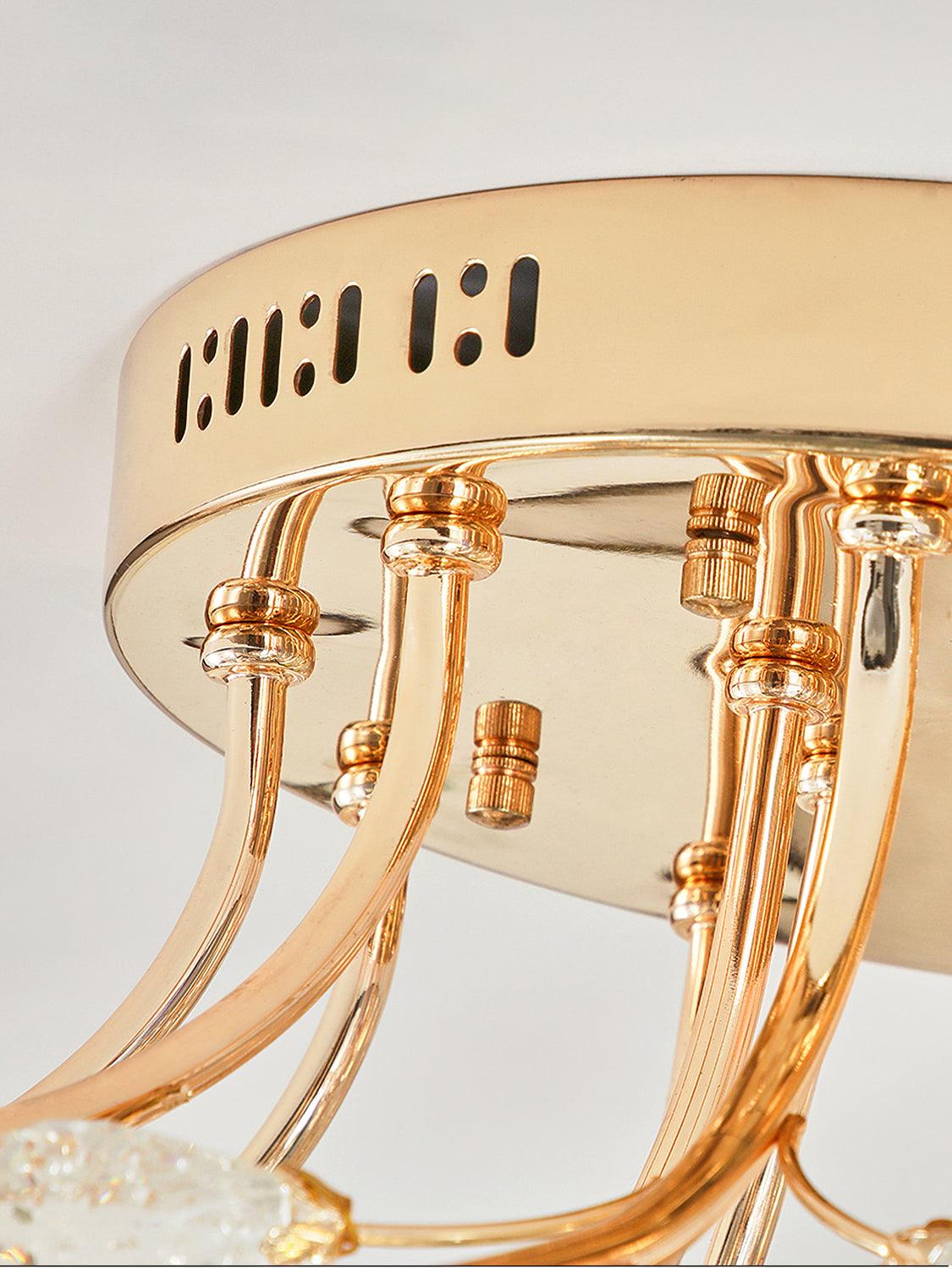 Aballs Postmoderne Luxe Fleur Cristal Plafonnier - Neutralighting