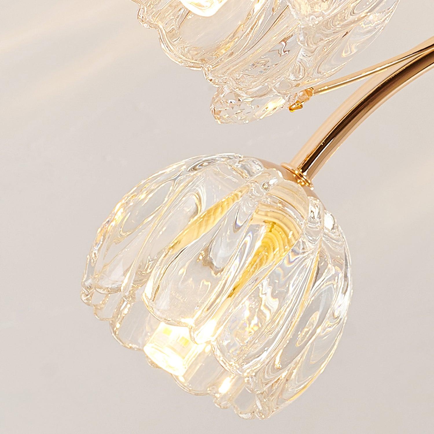 Aballs Postmoderne Luxe Fleur Cristal Plafonnier - Neutralighting