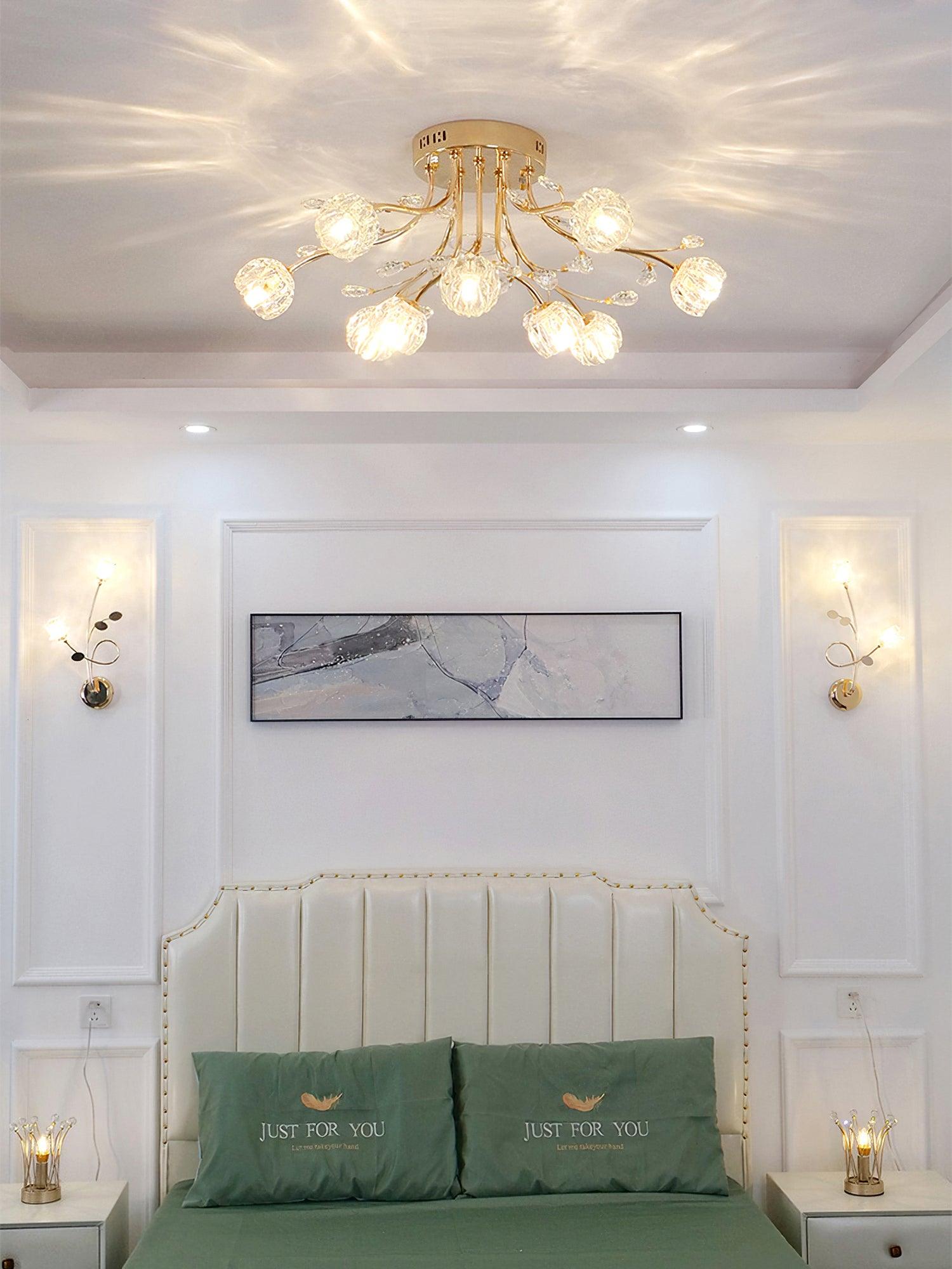 Aballs Postmoderne Luxe Fleur Cristal Plafonnier - Neutralighting