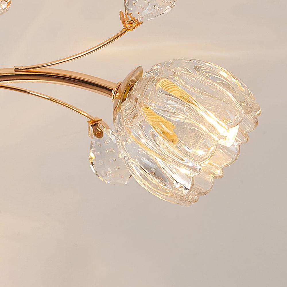 Aballs Postmoderne Luxe Fleur Cristal Plafonnier - Neutralighting