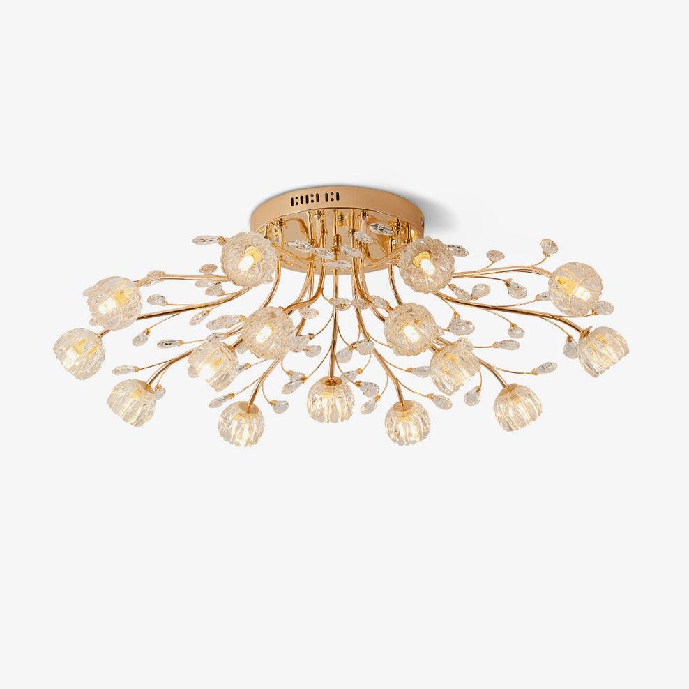 Aballs Postmoderne Luxe Fleur Cristal Plafonnier - Neutralighting