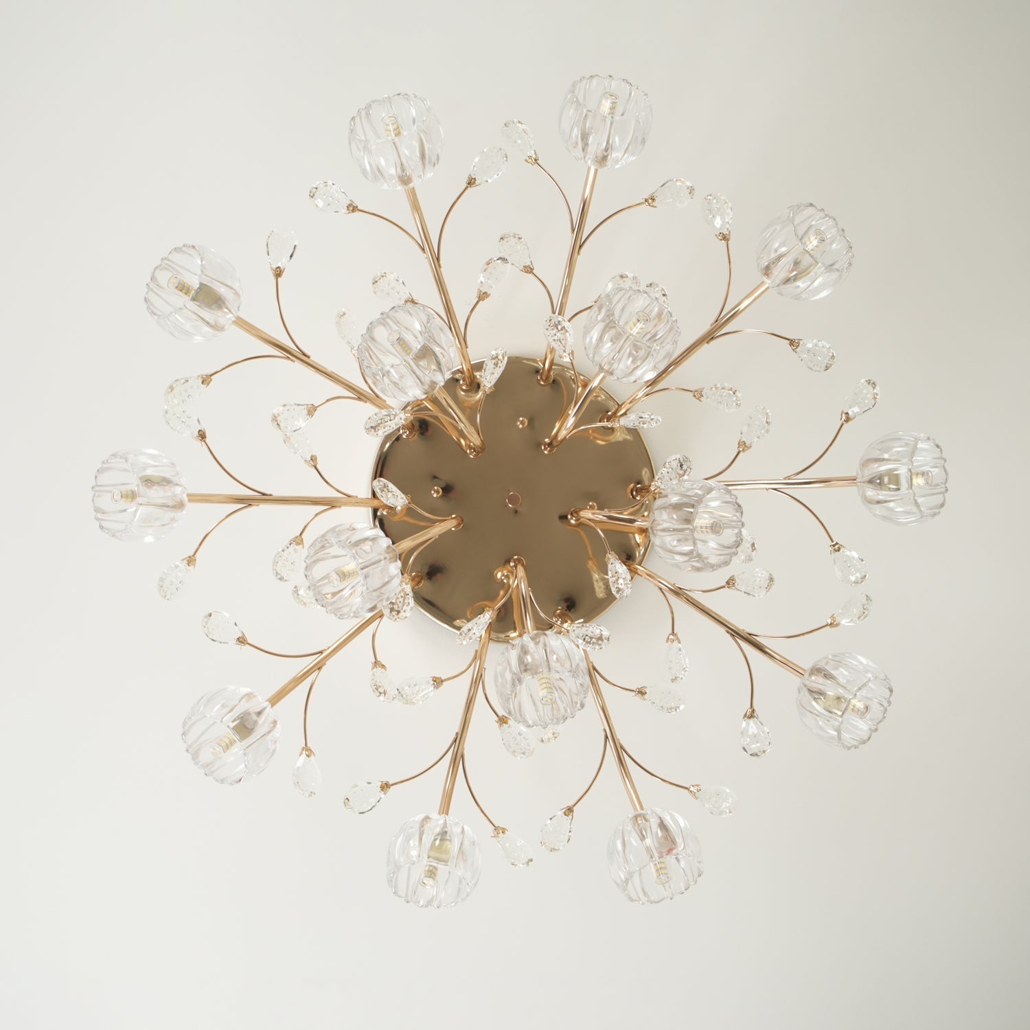 Aballs Postmoderne Luxe Fleur Cristal Plafonnier - Neutralighting