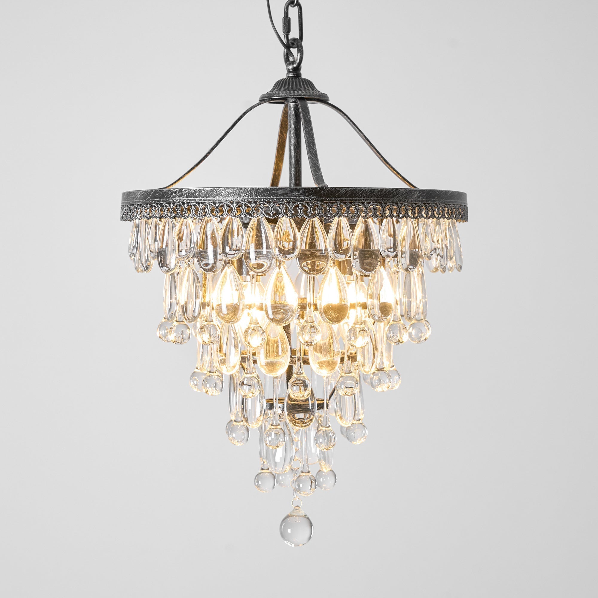 Blink Lustre Unique En Cristal Et Métal En Forme De Pyramide Inversée - Neutralighting