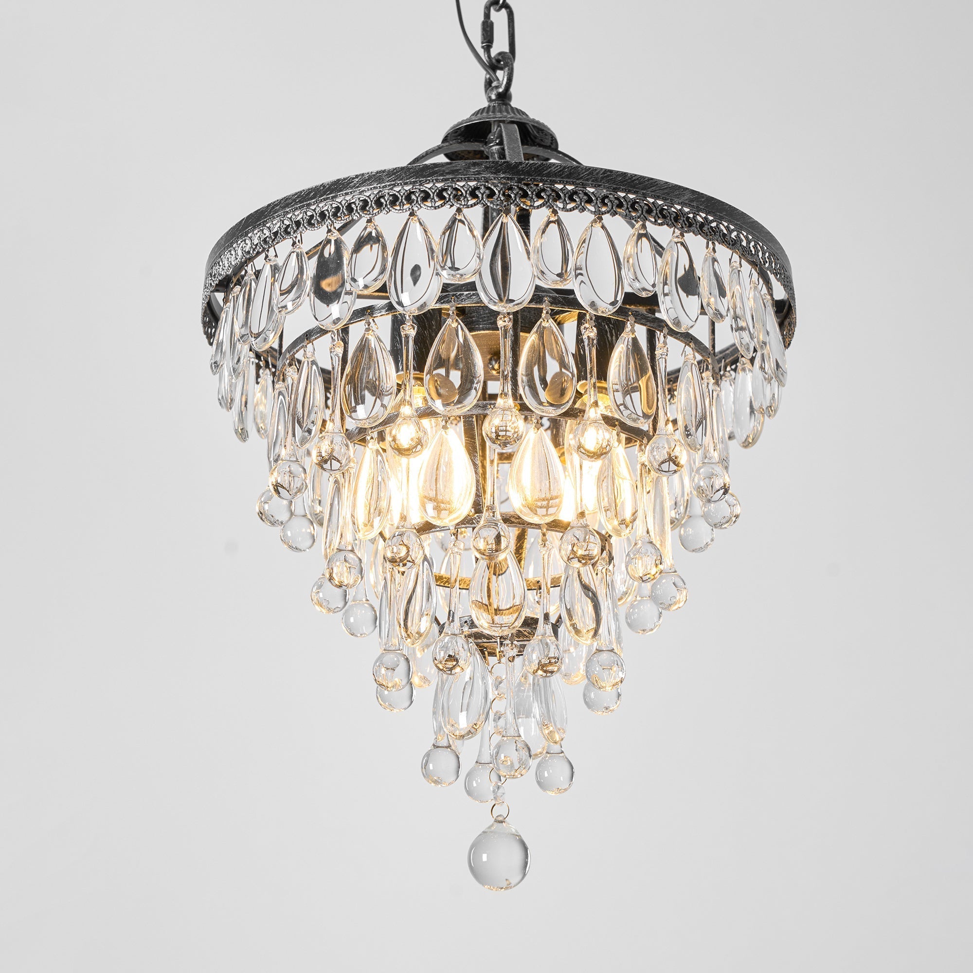 Blink Lustre Unique En Cristal Et Métal En Forme De Pyramide Inversée - Neutralighting