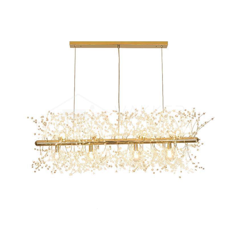 Lustra Lustre Laiton Linéaire Cristal Branche - Neutralighting