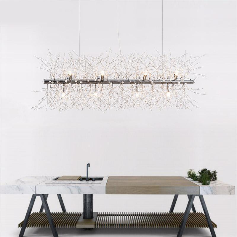Lustra Lustre Laiton Linéaire Cristal Branche - Neutralighting