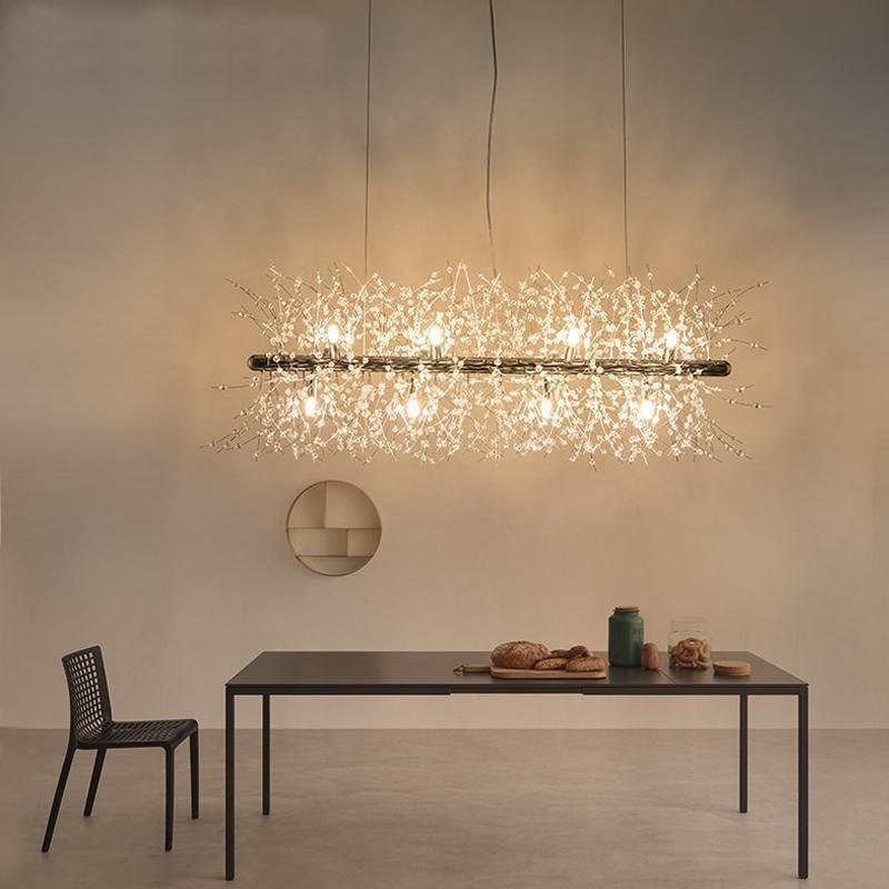 Lustra Lustre Laiton Linéaire Cristal Branche - Neutralighting