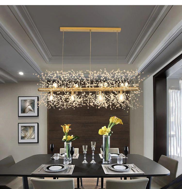 Lustra Lustre Laiton Linéaire Cristal Branche - Neutralighting