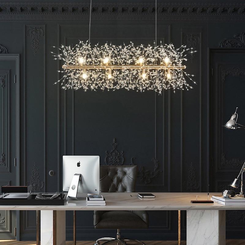 Lustra Lustre Laiton Linéaire Cristal Branche - Neutralighting