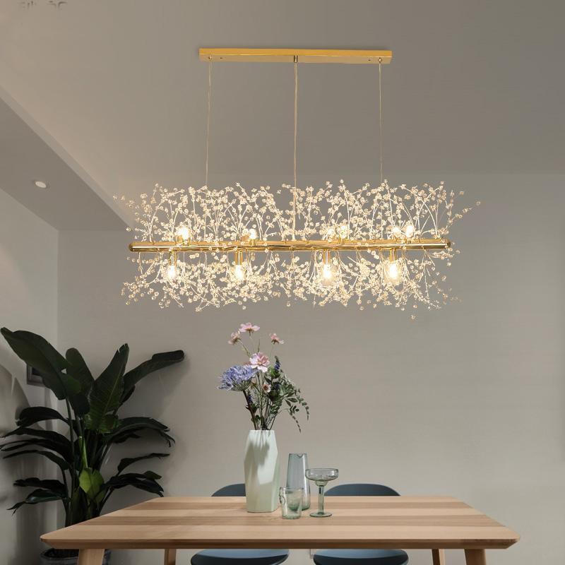 Lustra Lustre Laiton Linéaire Cristal Branche - Neutralighting