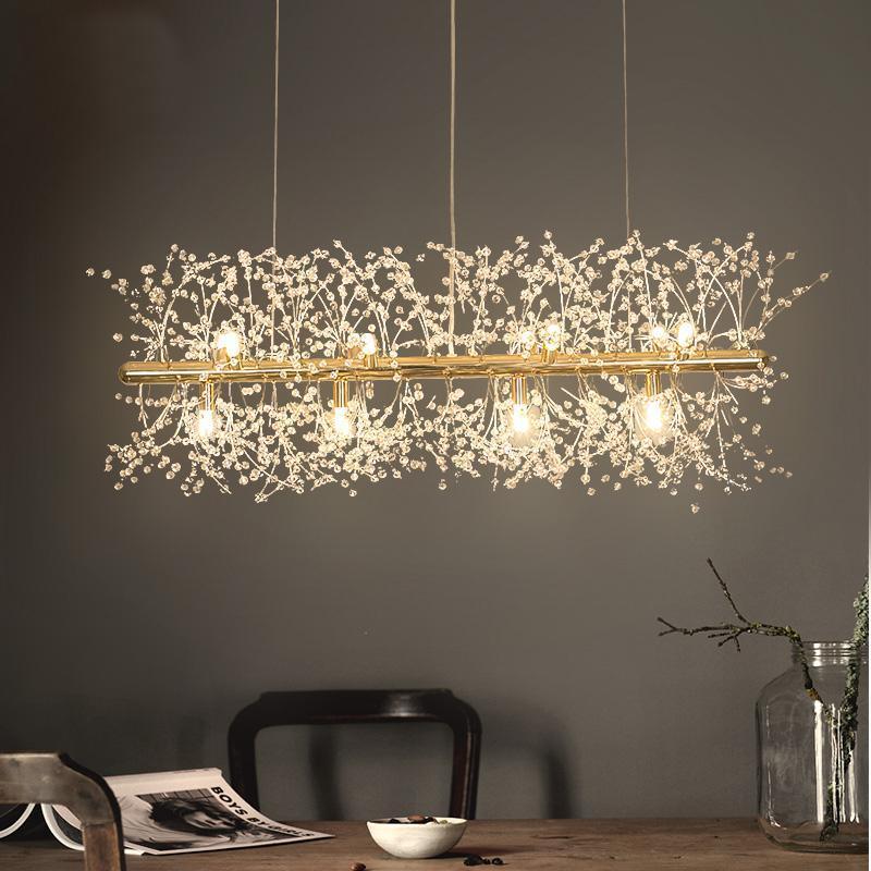 Lustra Lustre Laiton Linéaire Cristal Branche - Neutralighting
