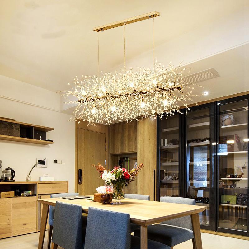 Lustra Lustre Laiton Linéaire Cristal Branche - Neutralighting