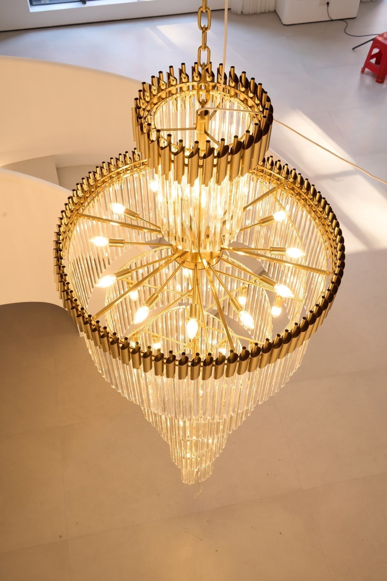 Eurmirila Crystal Spiral Chandelier - Blowlighting