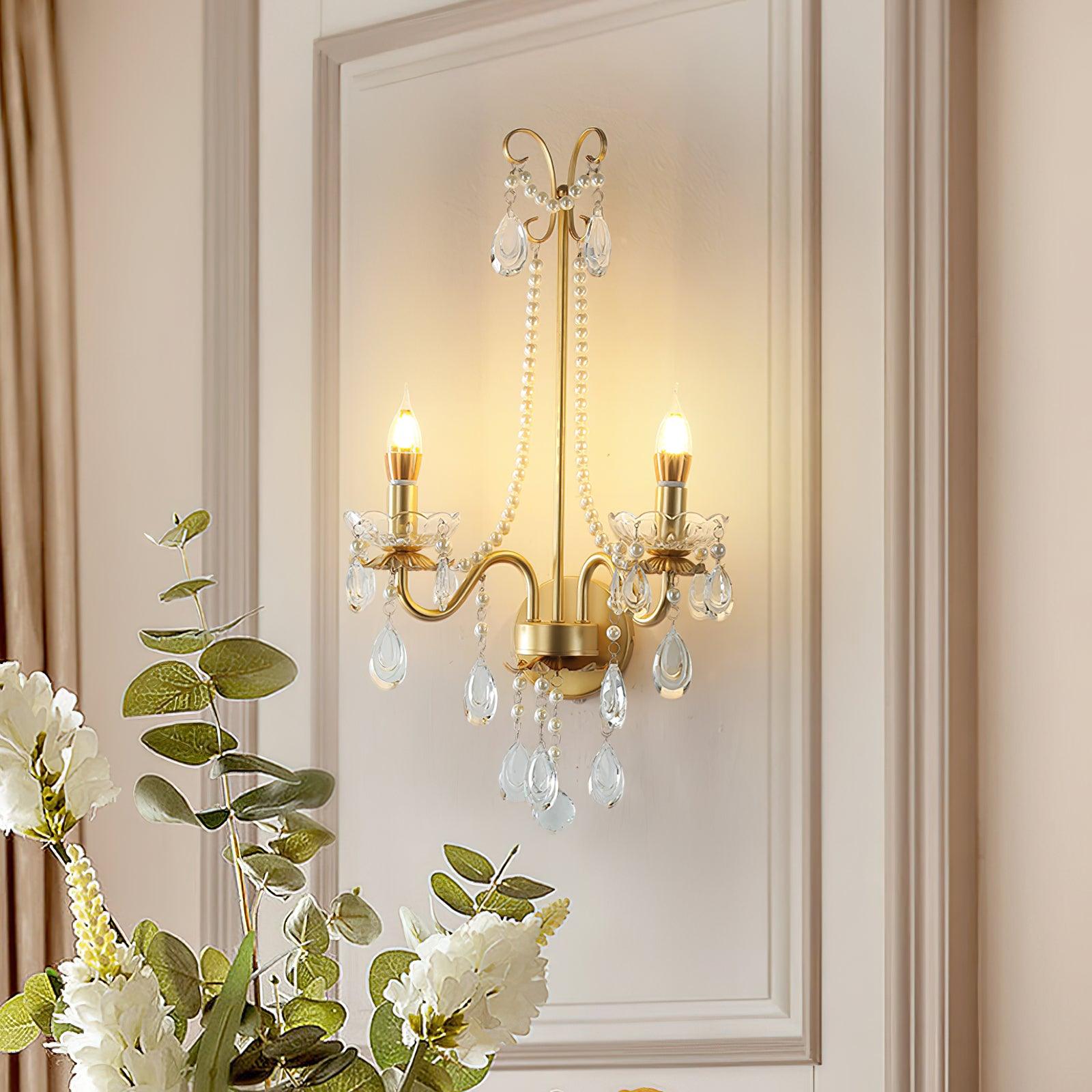 Nydoraris Applique Murale Cristal Chaîne de Perles Élégance - Neutralighting