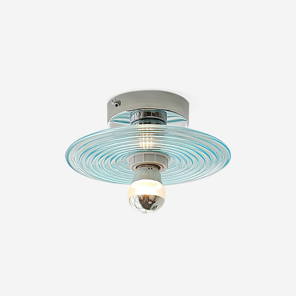 Curios Lumière de Plafond Spirale en verre Avec Base en Chrome - Neutralighting