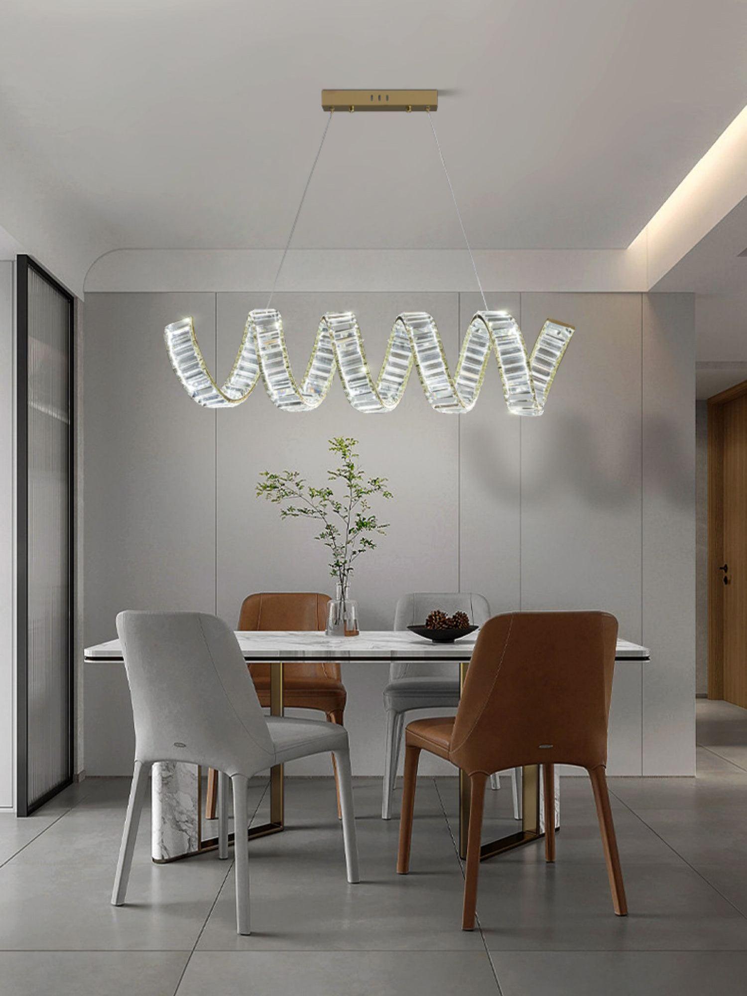 Curved LED Chandelier - Blowlighting