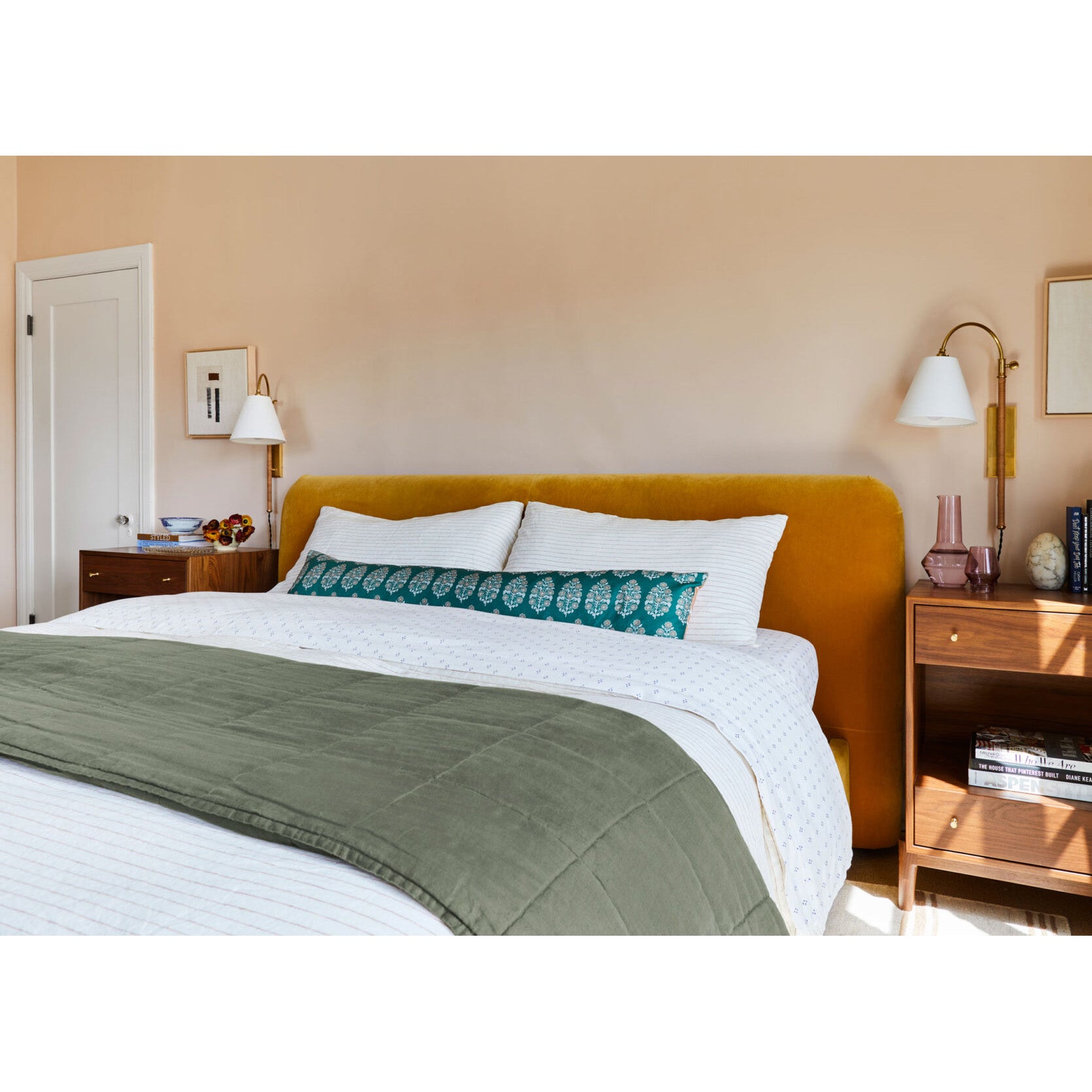 Elan Applique Murale Moderne Minimaliste En Laiton Et Tissu - Neutralighting