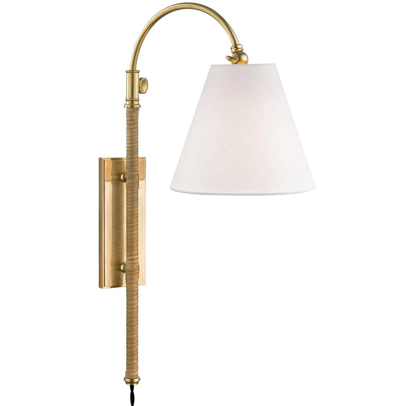 Elan Applique Murale Moderne Minimaliste En Laiton Et Tissu - Neutralighting