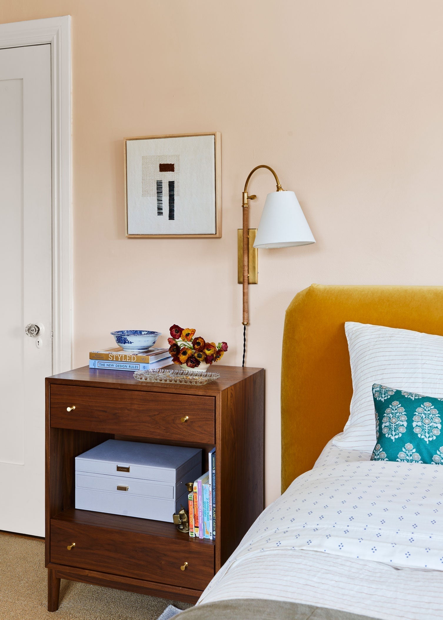 Elan Applique Murale Moderne Minimaliste En Laiton Et Tissu - Neutralighting