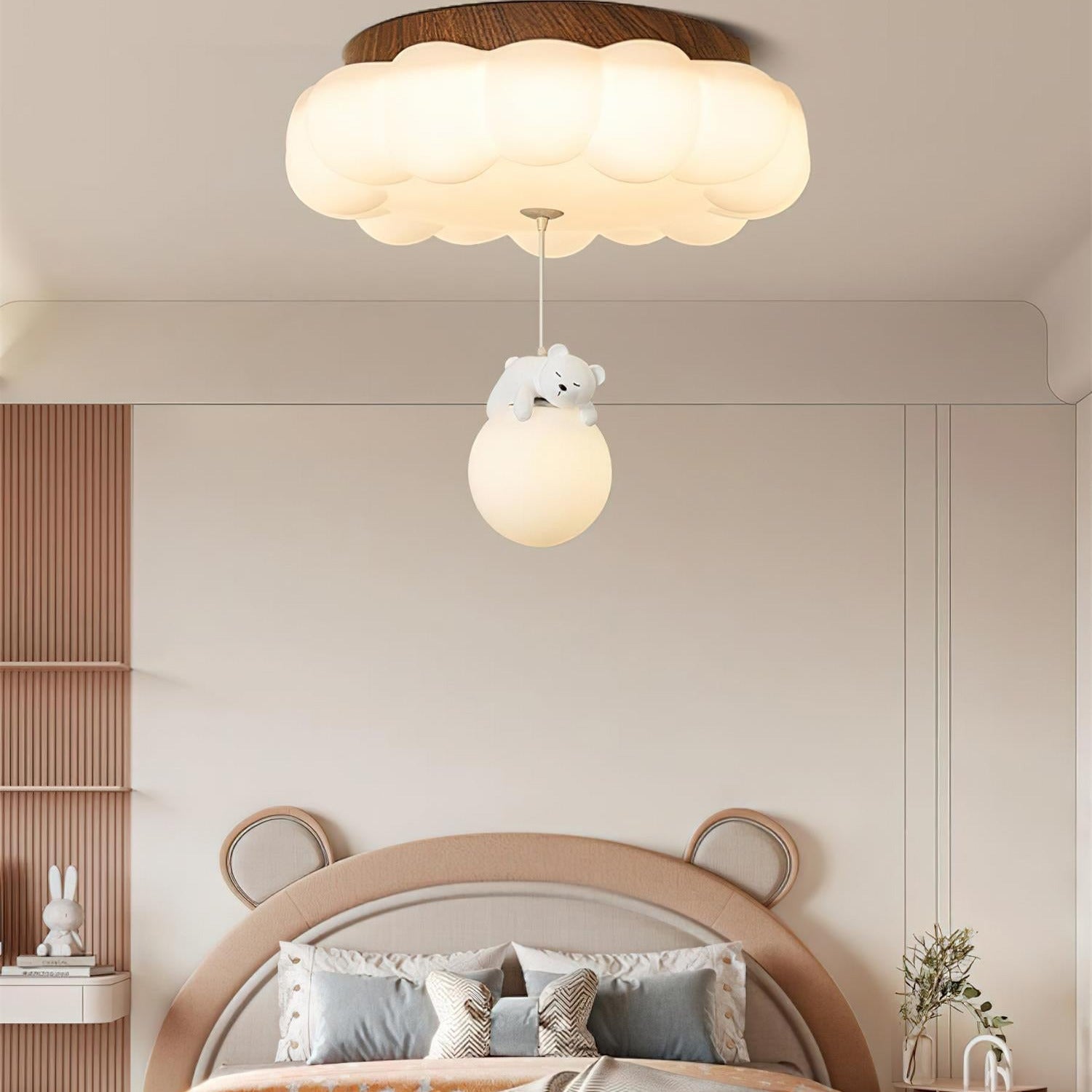 Quen Plafonnier ludique ourson et gâteau pour chambre d’enfant