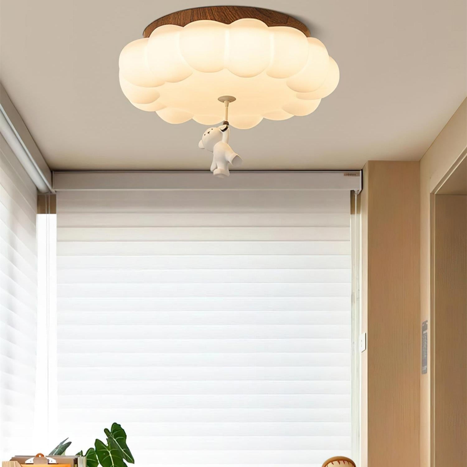 Quen Plafonnier ludique ourson et gâteau pour chambre d’enfant
