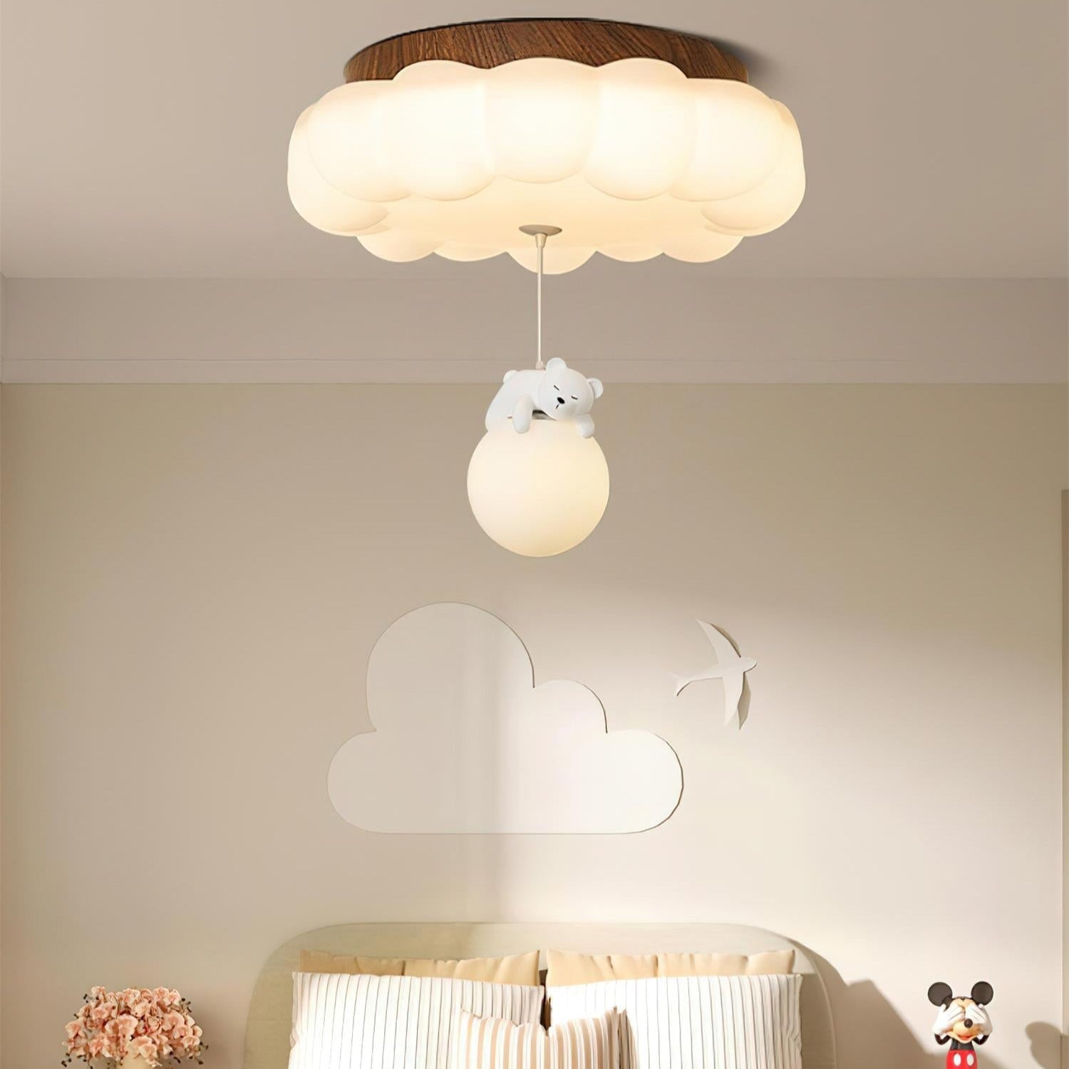 Quen Plafonnier ludique ourson et gâteau pour chambre d’enfant