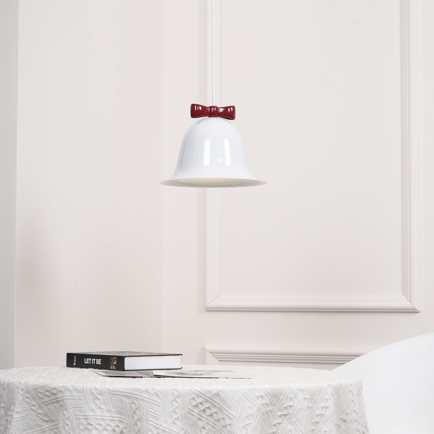Cloches Mignonnes Lampe Suspendue en Verre avec Nœud Délicat - Neutralighting