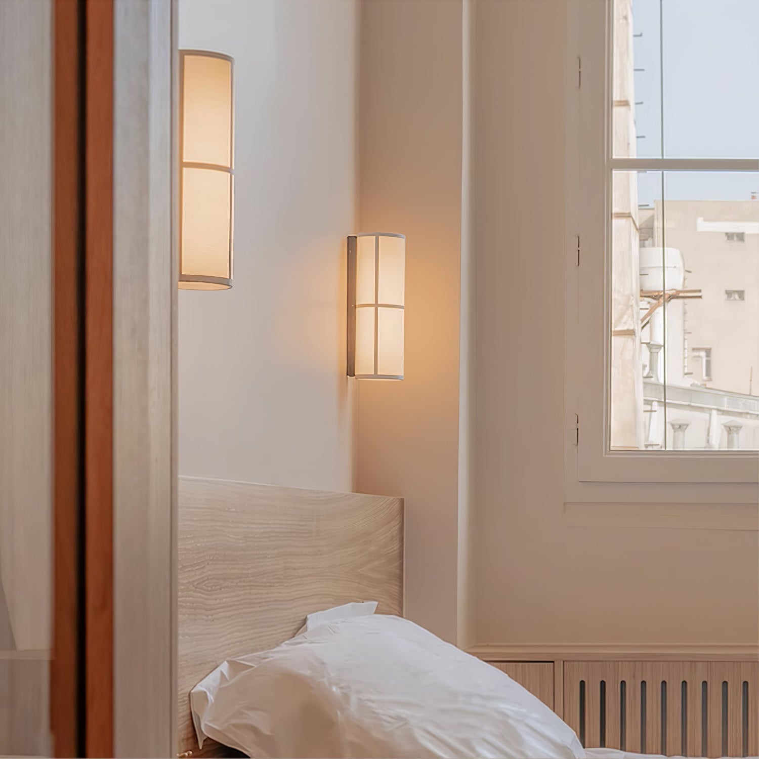 Abeleisa Cylinder Nordic Art Plug-in Fabric Wall Lamp - Neutralighting