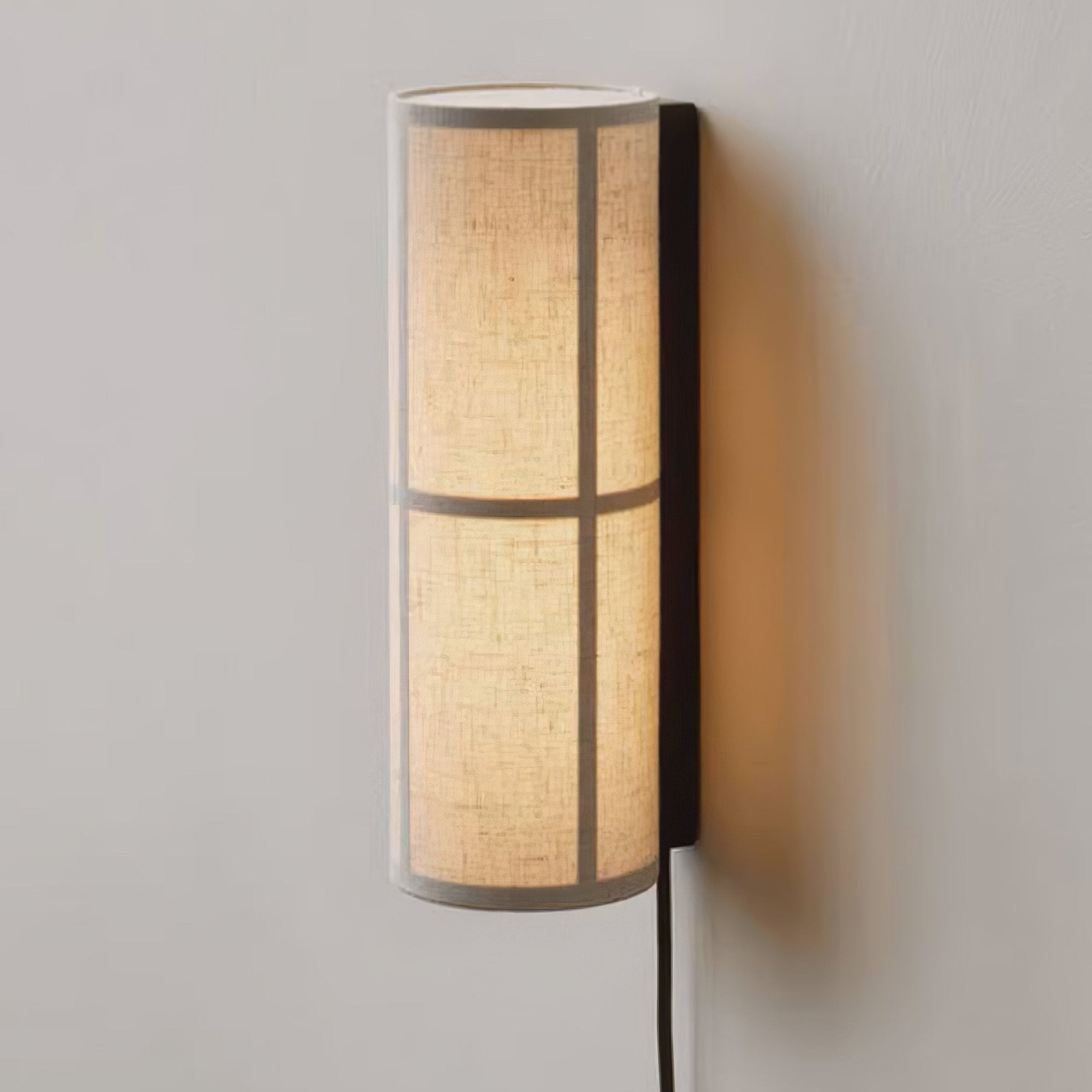 Abeleisa Cylinder Nordic Art Plug-in Fabric Wall Lamp - Neutralighting