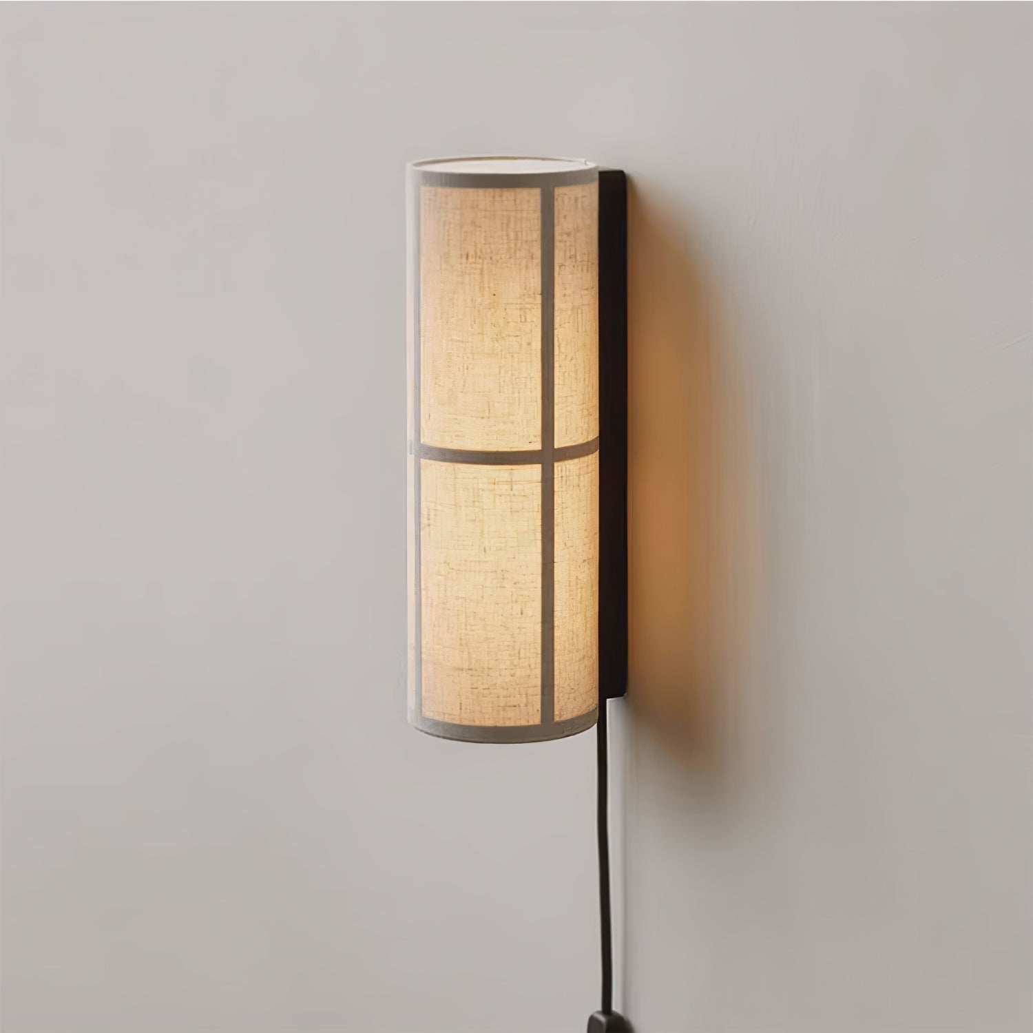 Abeleisa Cylinder Nordic Art Plug-in Fabric Wall Lamp - Neutralighting