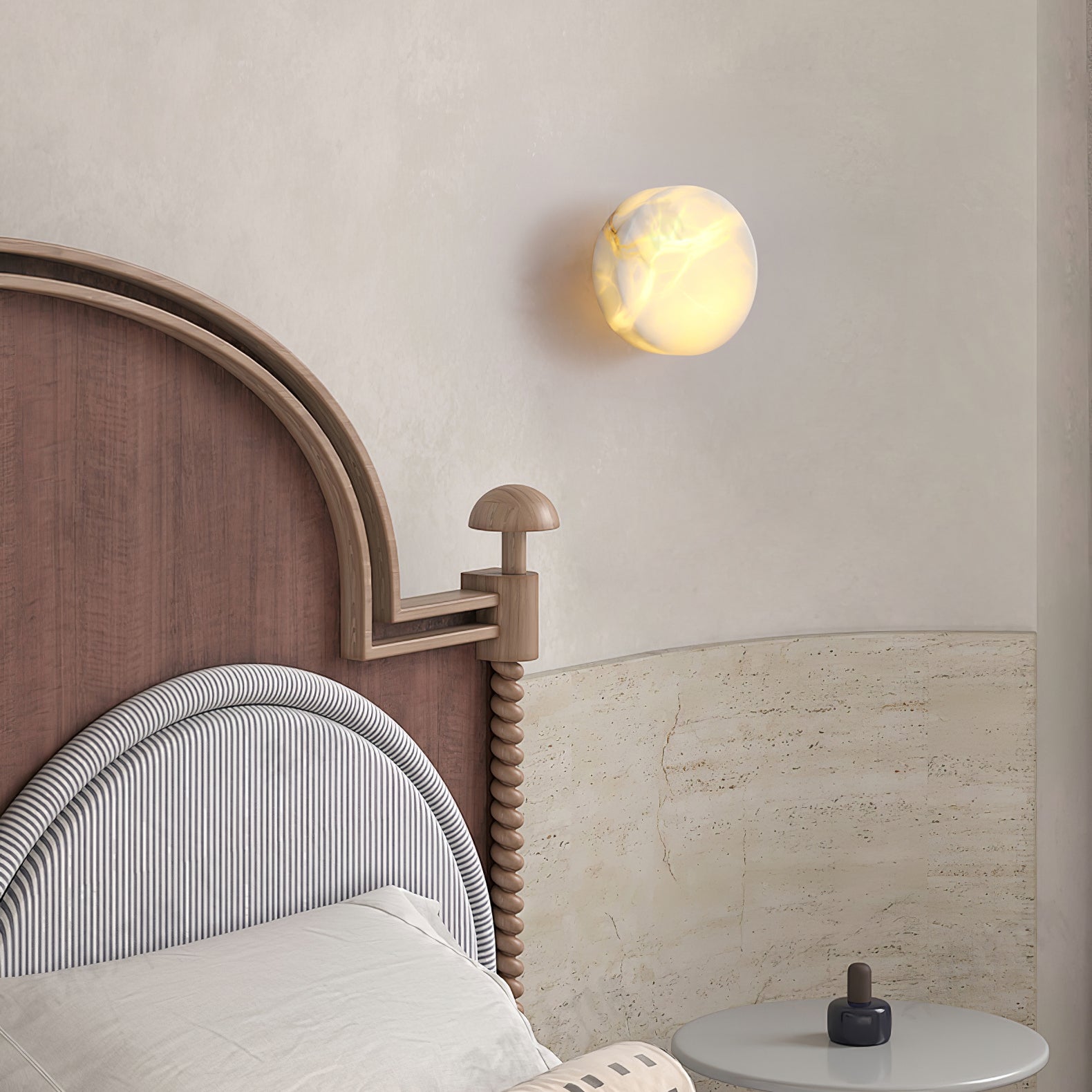 Glim Applique Murale Moderne Minimaliste En Laiton Et Albâtre - Neutralighting