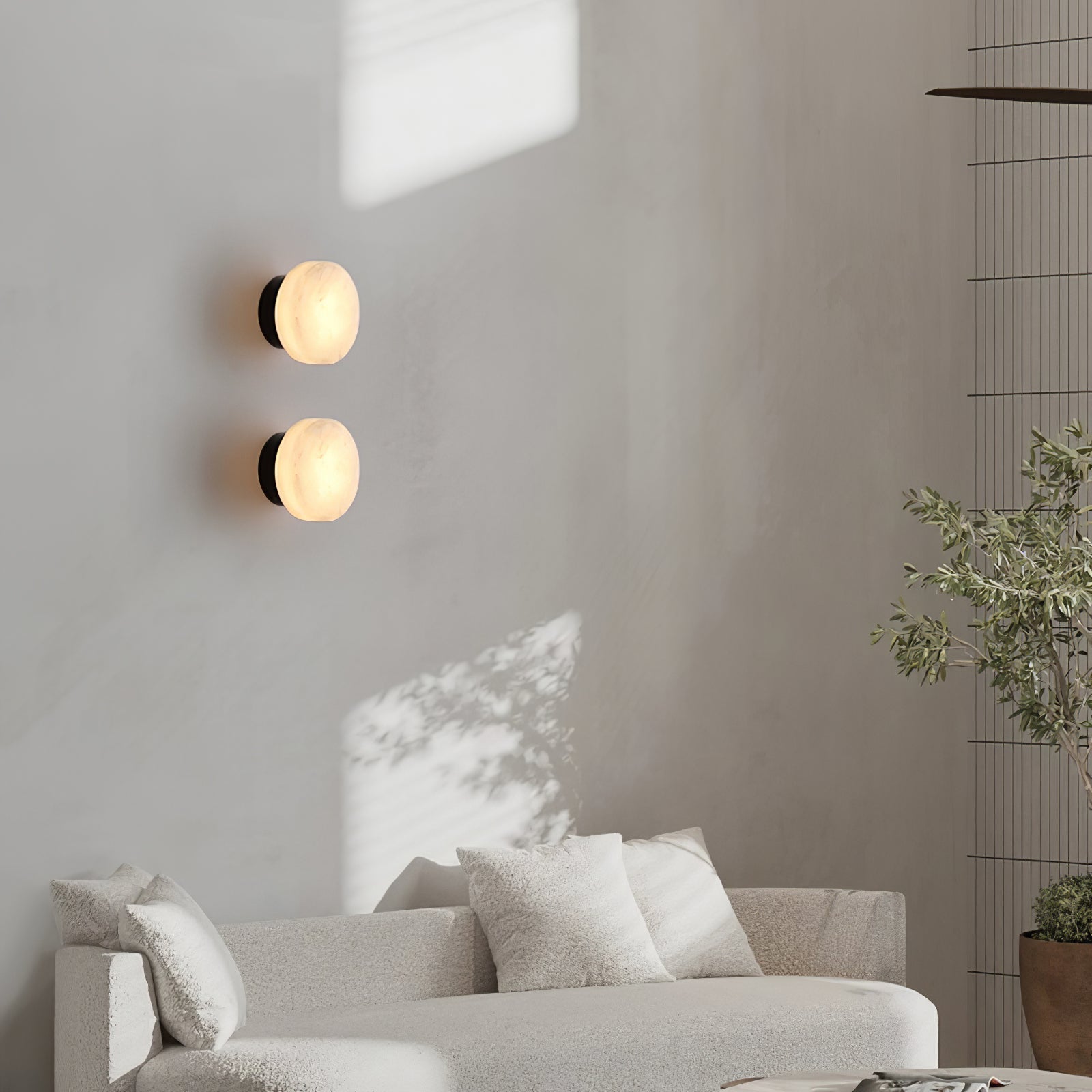 Glim Applique Murale Moderne Minimaliste En Laiton Et Albâtre - Neutralighting