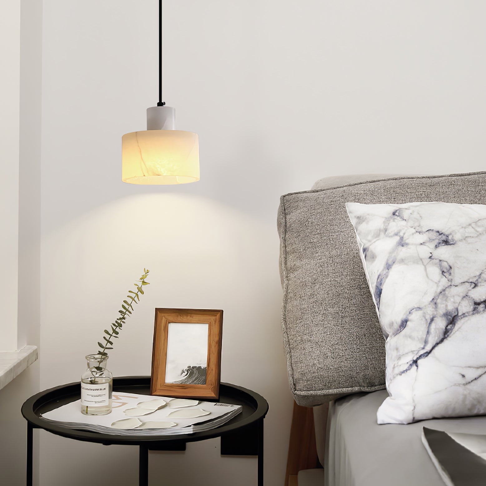 Alabaster Pendant Lgiht Dual Cylindrical - Letslighting