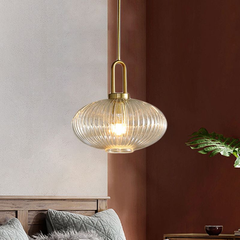 Arisha Moderne LED Suspension Doré Métal Verre Salle à Manger - Neutralighting
