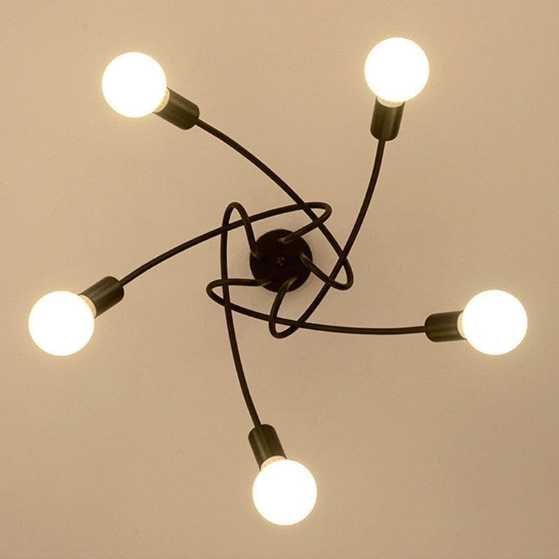 Valentina Lustre Linéaire/Bulle Moderne, Métal, Noir/Blanc/Or, Salon - Neutralighting