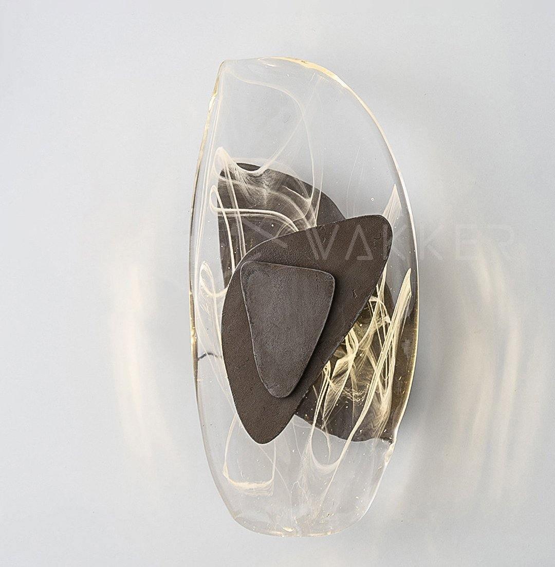 Beatrice Applique Murale Artistique en Verre Noir - Neutralighting