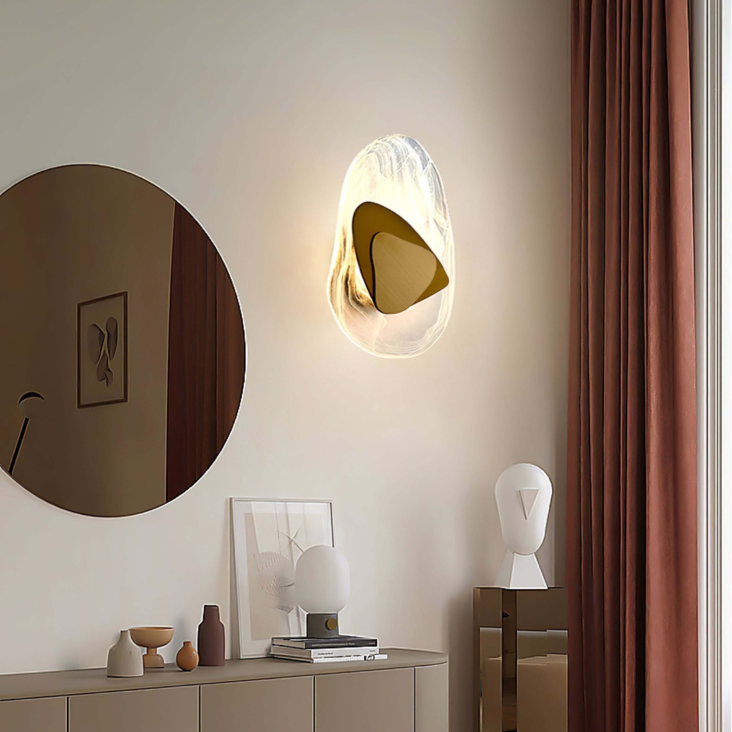 Beatrice Applique Murale Artistique en Verre Noir - Neutralighting